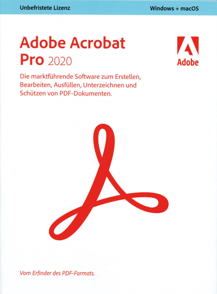 Adobe Acrobat 2020 Pro, Deutsch, Vollversionsbundle