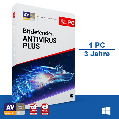 Bitdefender Antivirus Plus 2019, 1 PC - 3 Jahre, Deutsch, Download ...