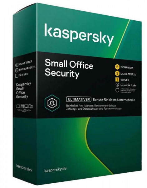 Kaspersky Small Office Security Vers. 8 (5 Geräte/ 5 Mobilgeräte/ 1 Server), Download