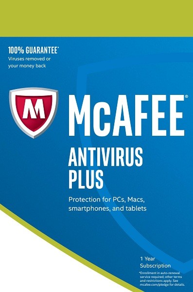 McAfee Antivirus Plus 2018, 1 Gerät - 1 Jahr, Download - www.softperten.de