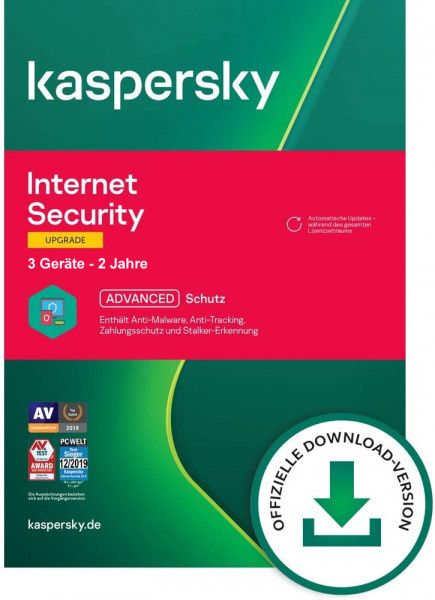 Kaspersky Internet Security 2021 Upgrade, 3 Geräte - 2 Jahre, Download ...
