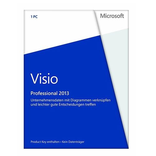 Microsoft Visio Professional 2013, ESD, Download, Deutsch, Vollversion