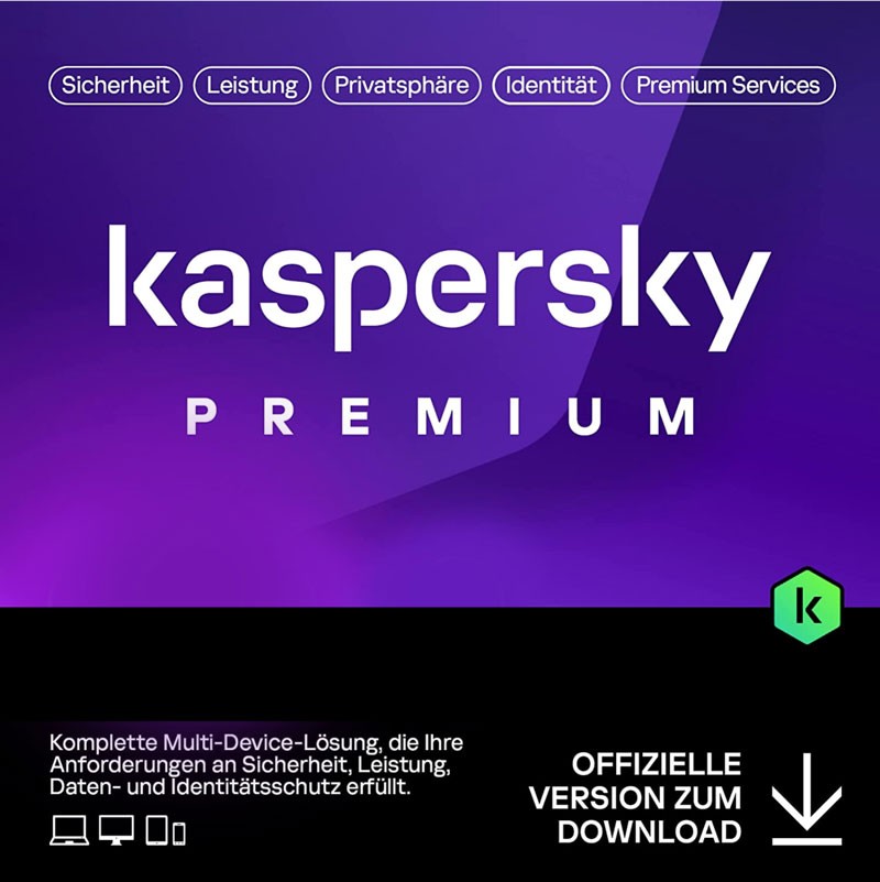 Kaspersky Premium 2026, 5 Geräte - 1 Jahr, Download
