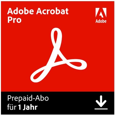 Adobe Acrobat Pro – 1 Jahr Lizenz | PC & Mac | Digitaler Sofort-Download