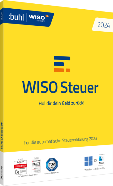 WISO Steuer 2024 (für das Steuerjahr 2023), für Windows, Mac, Smartphones und Tablets