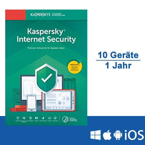 Kaspersky Internet Security 2021 - Multi-Device, 10 Geräte - 1 Jahr, ESD