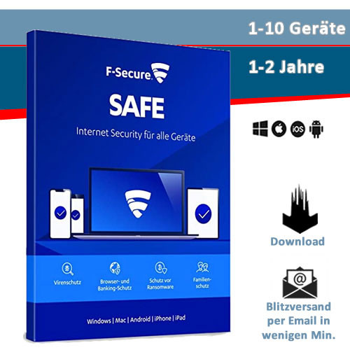 F-Secure Safe 1/3/5/10 Geräte, 1 oder 2 Jahre, Download